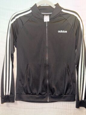 adidas Black and white track Jacket size small-I